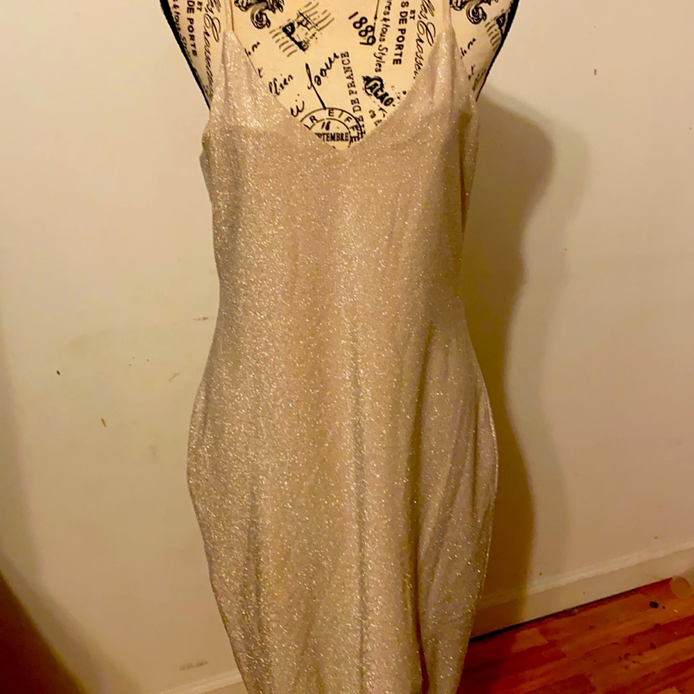 Gold shimmer dress size large